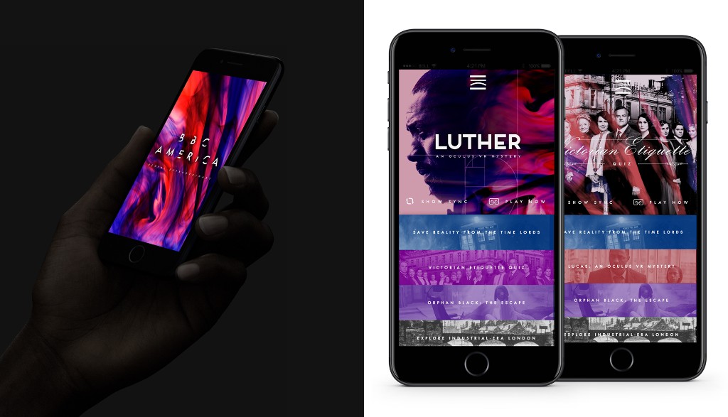 The BBC America app — home screen and show-based VR experiences on mobile