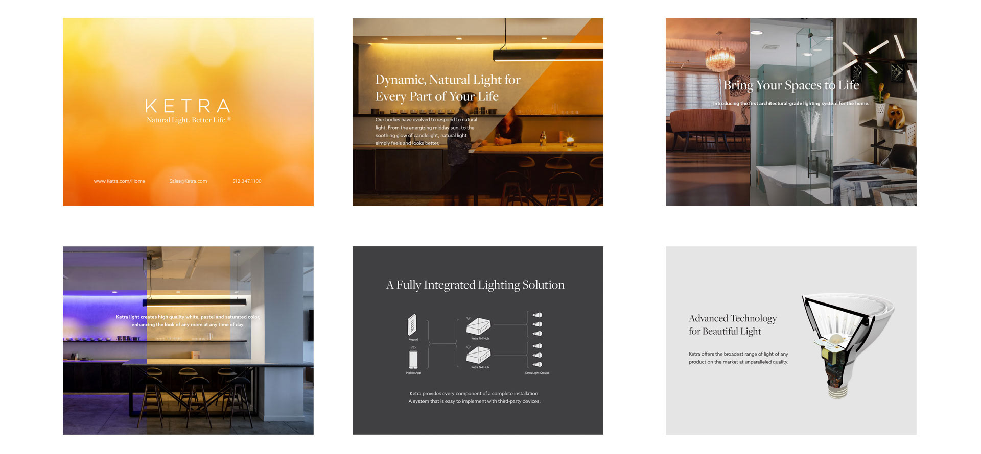 A wide range of brand artifacts produced from the shared brand and UX language